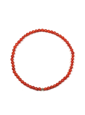 pohier宝喜儿14K金南红玛瑙手链