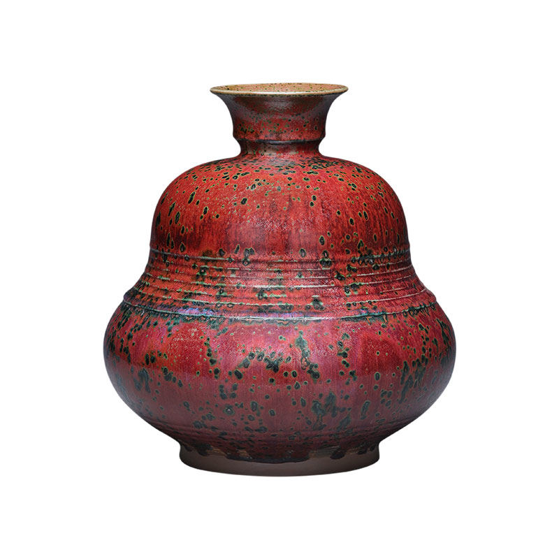 国大师王金合炉钧釉窑宝孤品工艺摆件【金瓜瓶】真品高端祝寿礼品