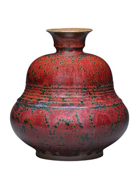 国大师王金合炉钧釉窑宝孤品工艺摆件【金瓜瓶】真品高端祝寿礼品