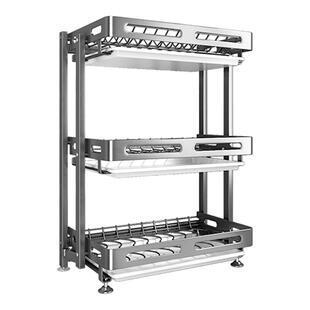 304厨房置物架沥水碗碟架晾碗架可折叠台面放筷碗盘多功能收纳架