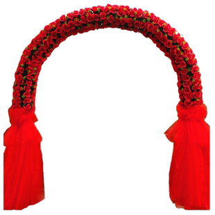 新款婚庆仿真樱花花门幸福门绢花拱门架子开业活动店庆典结婚花门