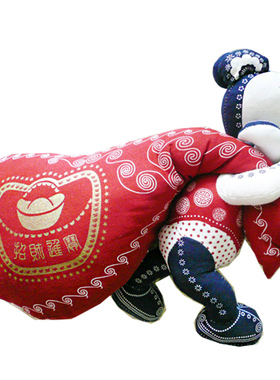 招财鼠摆件吉祥物布艺民族风手工