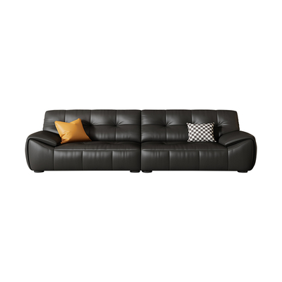 岚瑟琳意式极简头层牛皮真皮沙发