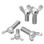 304/201/316不锈钢蝶形螺丝蝴蝶型羊角元宝手拧螺栓M3M4M5M6M8M10