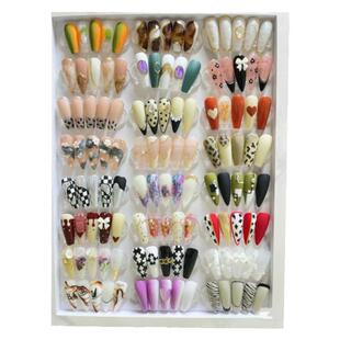 美甲打板甲片水波纹玻璃豆豆甲片亚克力展板甲油胶色版卡款式展示