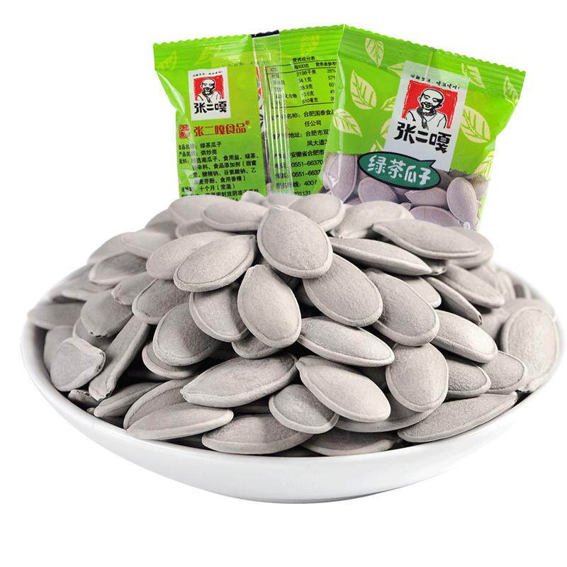 张二嘎绿茶瓜子2斤清新绿茶味