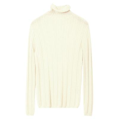 米皇秋季新款高领纯色简约羊绒衫