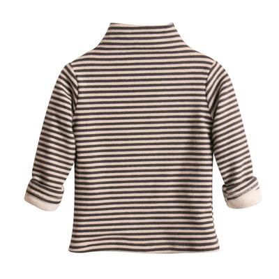 半高领秋冬加厚儿童条纹打底衫