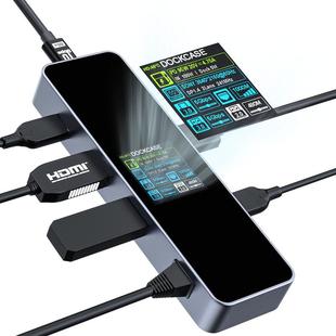 Dockcase多凯斯拓展坞typec适用MacbookPro拓展坞笔记本电脑转换器4k60hdmi转接头USB3.0千兆hub读卡器扩展坞