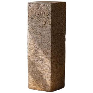 新中式祥云展示柱仿古落地摆件客厅玄关装饰摆设庭院花园盆栽底座