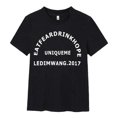 LEDIMWANG字母短袖T恤