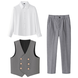 儿童演出服秋冬长袖学院风男童班服合唱服朗诵开学校服女童连衣裙