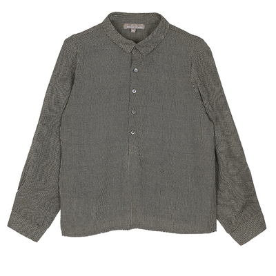 现货 emile et ida 新款刺绣 复古格子衬衫