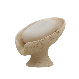 洞石荷叶肥皂盒皂盒肥皂香皂置物架家用沥水盒皂碟高级轻奢香皂盒