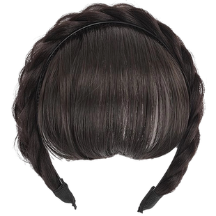 麻花辫子假发一体儿童编发发箍鱼骨辫发卡女童头饰高颅顶压发头箍