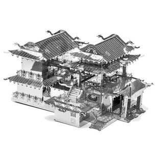 种花家 聚仙楼客栈 3D立体益智拼图DIY手工制作拼装模型金属玩具