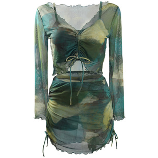 泳衣女2026新款分体长袖防晒性感绝美高级感温泉度假三件套泳装