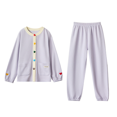 红豆女童甜美长袖纯棉家居服