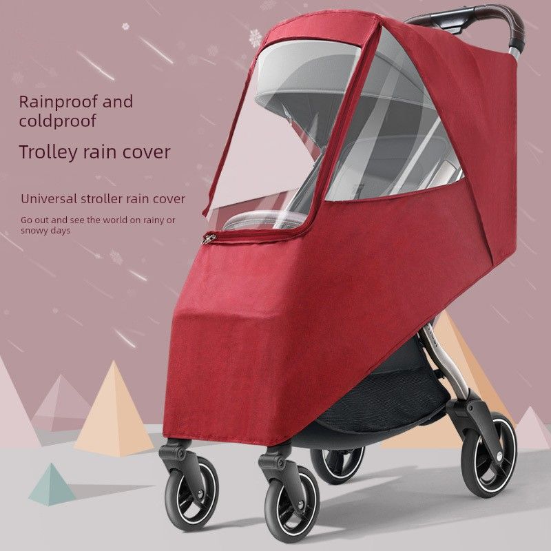 婴儿车雨罩通用型宝宝推车防风保暖挡风雨衣儿童伞车全包围遮阳棚