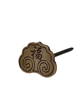 纯铜中式牌匾挂钩钉如意云托挂匾匾托字画框底托架铜画托铜挂钩