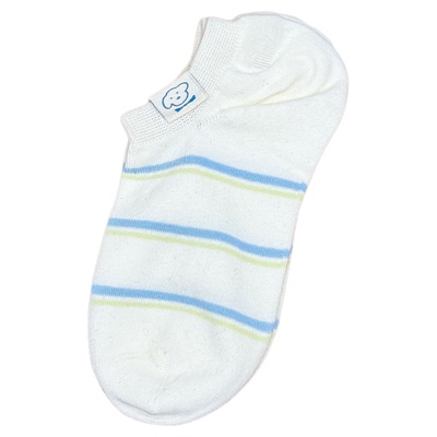 袜子女纯棉春夏薄款条纹可爱布标