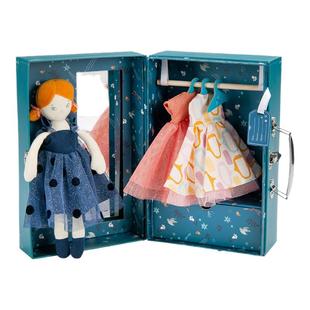 法国moulinroty茉兰若缇换装衣橱玩偶手提箱衣服可角色扮演儿童节