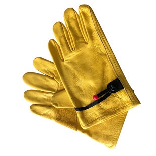 外贸男士头层黄牛皮手套工作劳保耐磨单皮复古摩托车骑行保暖