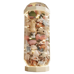 娃娃收纳桶高颜值装玩偶公仔的透明展示桶大容量毛绒玩具整理神器