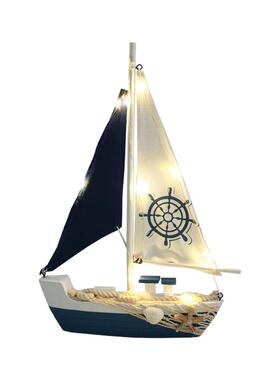 地中海帆船模型摆件木质小船礼品