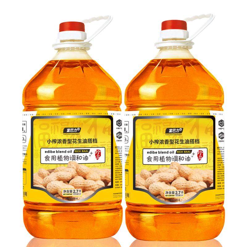 花生芝麻油食用油两桶共计十斤花生初榨调和油当月新油