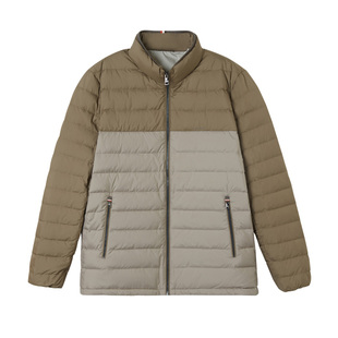 GANT/甘特冬季新款男士短款立领拼色白鸭绒轻量休闲羽绒服外套
