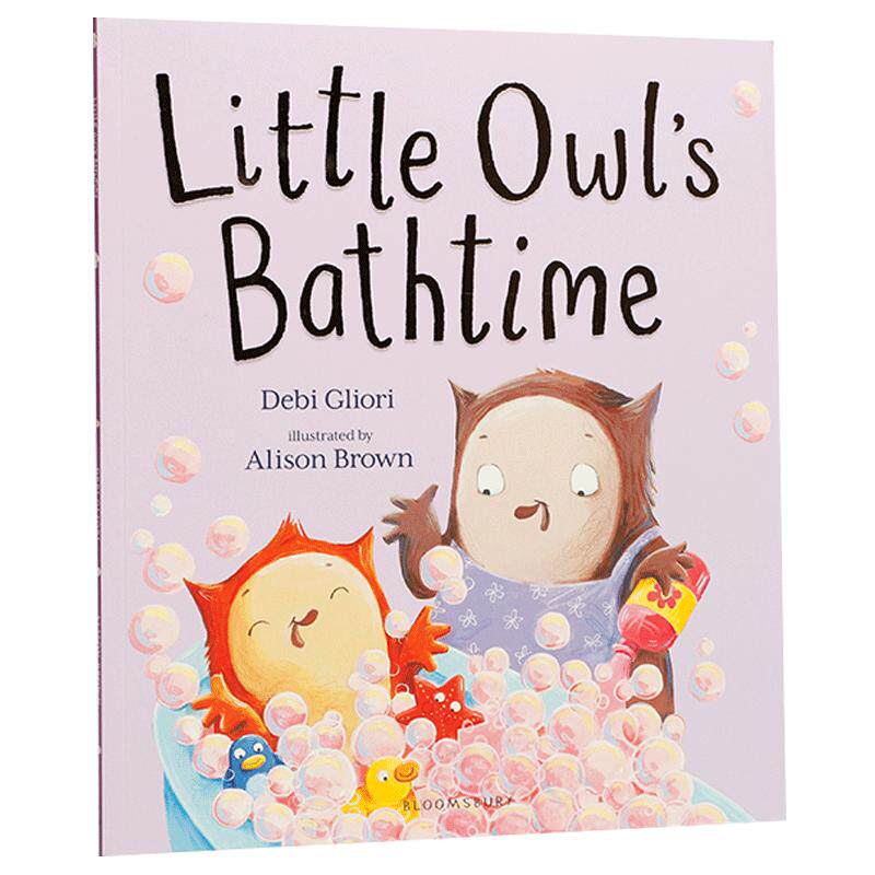 英文原版 Little Owl's Bathtime 小猫头鹰的洗澡时间 3-6岁低幼儿童英语启蒙故事图画书 亲子共读大开本平装绘本正版进口书