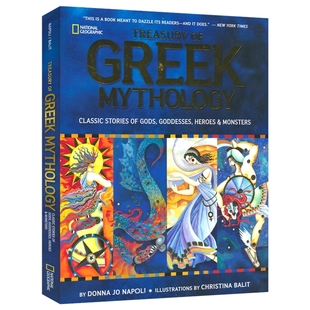 美国国家地理 希腊神话故事 英文原版进口图书 科普读物 National Geographic Treasury of Greek Mythology 全彩插画 精装大开本