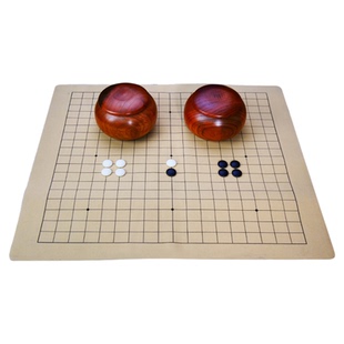 围棋儿童初学套装比赛棋子五子棋磨砂护眼仿玉十九路棋盘送书耐摔
