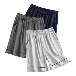 猫人男士纯棉睡裤夏季薄款全棉绸裤子大码裤衩宽松五分裤家居短裤