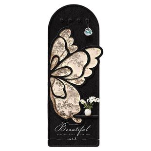 中古风玄关全身镜装饰画卧室暗藏式推拉穿衣镜可关闭的镜子挂画