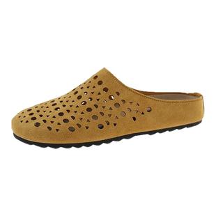 【品牌】3cm厚底包头拖鞋女2025新款时尚镂空懒人一脚蹬凉鞋811