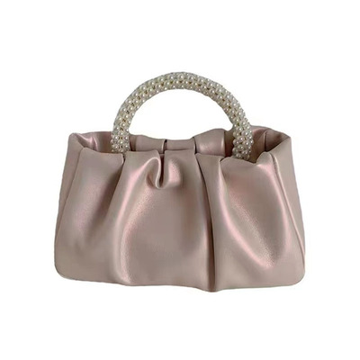 云朵包褶皱小日韩小众气质珍珠