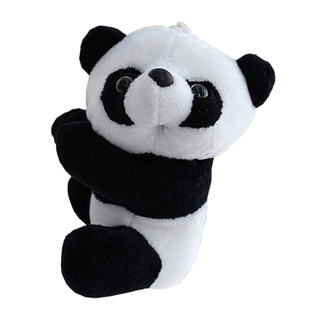 绿植挂件装饰歪头熊猫玩偶办公室茶室玄关客厅盆栽点缀迷你小挂件