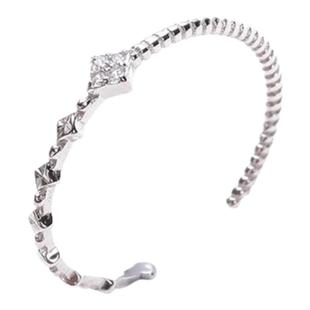 925纯银四叶草戒指女时尚个性独特小众开口可调节肖邦戒子食指戒