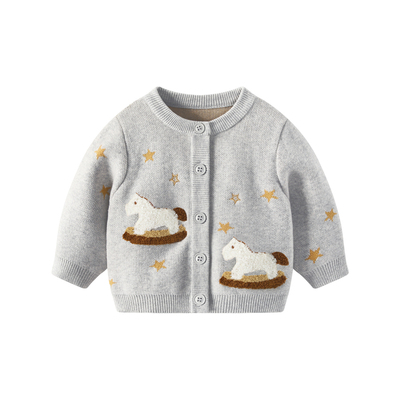 婴儿毛衣针织衫休闲上衣开衫