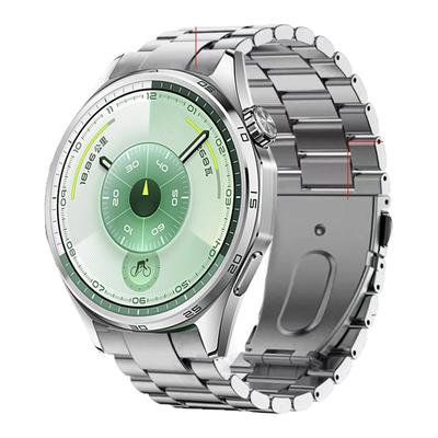 适用华为GT6手表专用表带watchgt6三珠金属钢带gt5智能腕表带GT4专用男款金属无缝衔接一体替换腕带配件46链