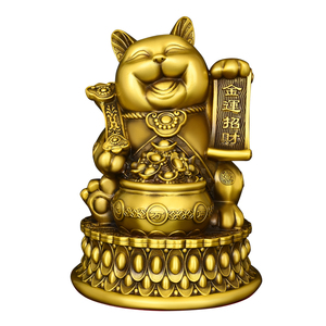 纯黄铜招财猫黄铜制品厂家直销