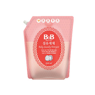 韩国进口保宁婴幼儿抗菌洗衣液1500ml香草香型纤维洗涤剂袋装一袋