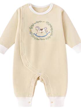 【清仓】babylove婴幼儿保暖连体衣冬季宝宝居家打底睡衣哈衣爬服
