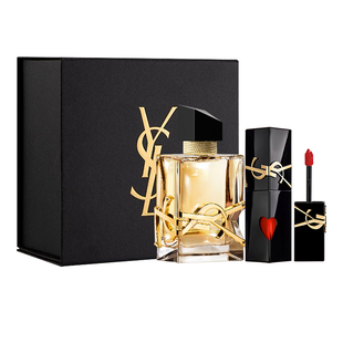 【自营】YSL/圣罗兰彩妆套装黑管镜面唇釉香水礼盒【情人节礼物】