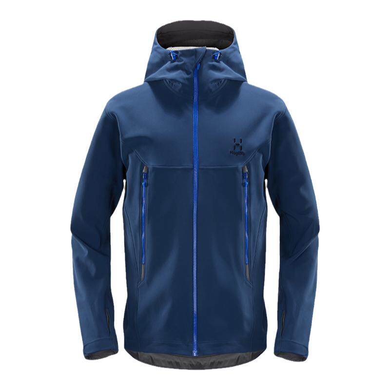 火柴棍HAGLOFS户外男装防水防风连帽保暖休闲软壳夹克外套604027