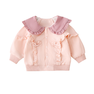 宝宝春装上衣女童外套2026新款婴幼儿开衫夹克公主风洋气女宝衣服