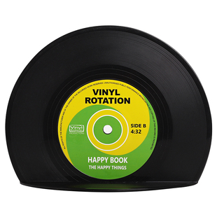 可爱日子 美式复古黑胶唱片桌面书立创意书档学生宿舍收纳暑摆件