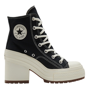 CONVERSE匡威女鞋复古粗跟鞋春新款增高厚底鞋高帮帆布鞋A05347C